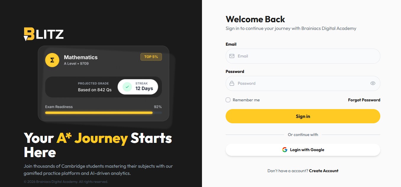 Blitz Online Education Platform built with Next.js and FastAPI by Abbas Zaidi
